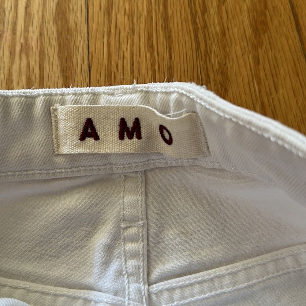 Amo jeans white button fly raw edge great condition small pen marks (2) shown - Picture 5 of 8
